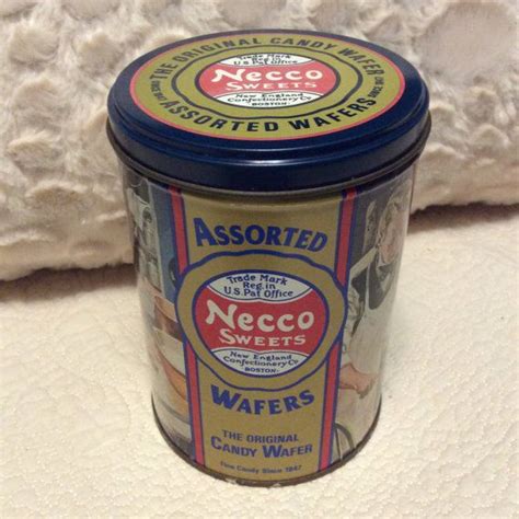 Vintage Necco Candy Wafer Tin Box History Americana Etsy Candy