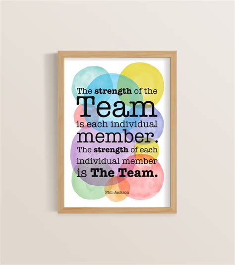 Teamwork Print Inspiring Quotes Staff Room Print Office Etsy