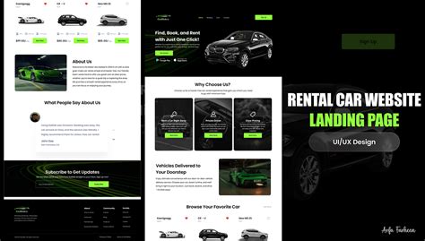 Rentle Car Landing Page :: Behance