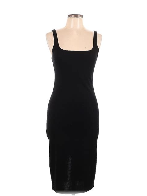 Zara Solid Black Casual Dress Size L 44 Off Thredup