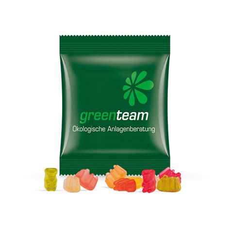 Fruchtgummi Gummibärchen als Werbeartikel mit Logo bedrucken