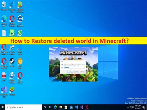 Comment Restaurer Un Monde Supprim Dans Minecraft Sous Windows