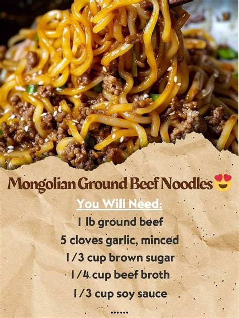 Easy Mongolian Ground Beef Noodles Artofit