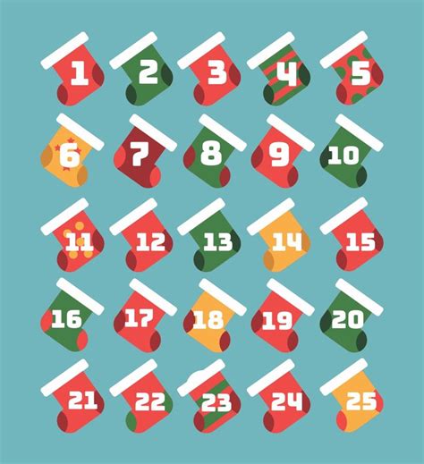 Christmas Advent Numbers 15 Free PDF Printables Printablee