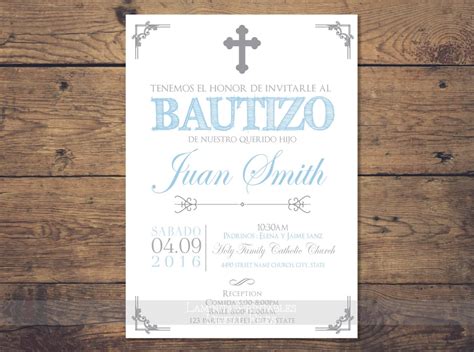 Baptism Invitations In Spanish Template