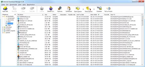 Internet Download Manager Main Program Window Dialog