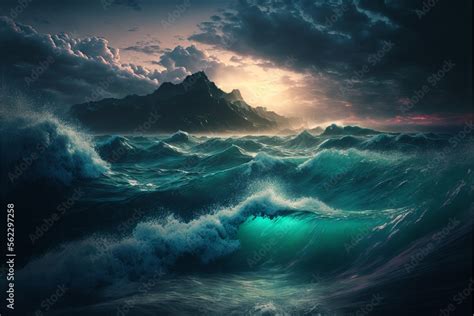 Magnificent Ocean Wallpaper A Stunning Seascape With Rolling Waves And