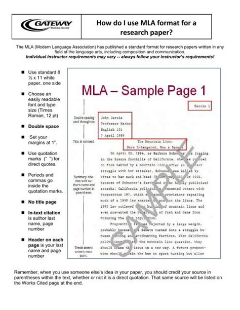 Research Paper Format Mla – Telegraph