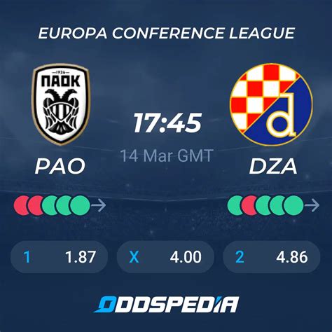 Paok Fc Vs Dinamo Zagreb Predictions Odds Live Score Stats