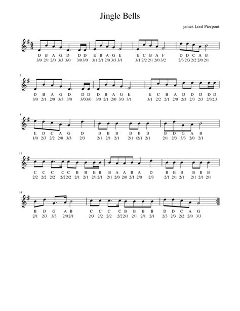 Jingle Bells Sheet Music For Violin Solo Download And Print In Pdf