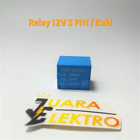 Jual Relay 12V 5 PIN Kaki Relay Pemutus Arus Listrik Saklar