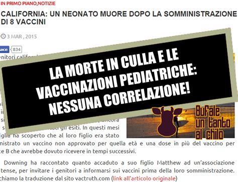 Morte In Culla E Vaccinazioni Butac Bufale Un Tanto Al Chilo