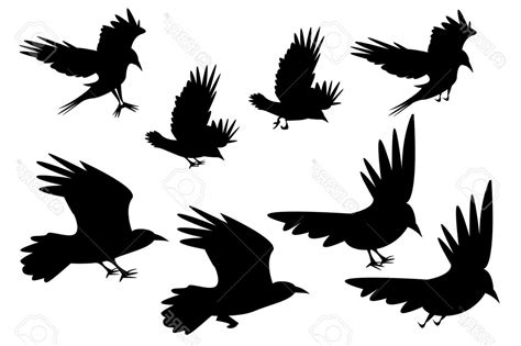 Flying Raven Silhouette at GetDrawings | Free download