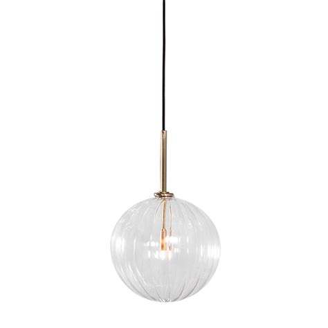 Schwung Dries Brass And Glass Pendant Light Luminesy