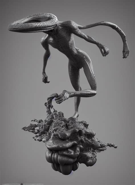 KREA AI Strange Alien Surrealist Detailed Sculptural Objec