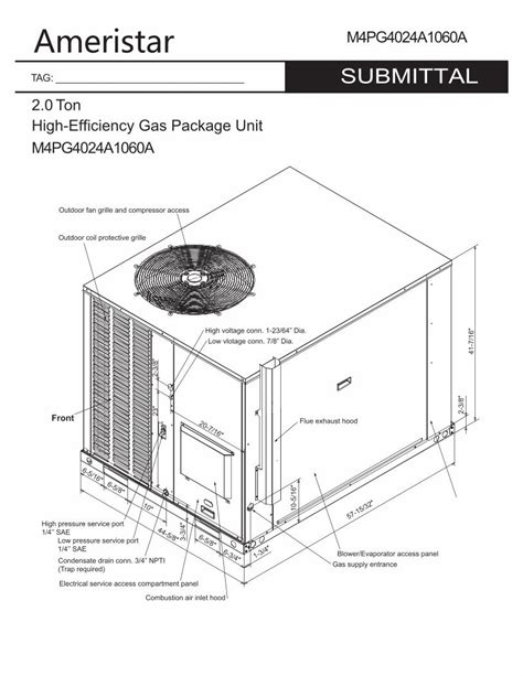 Pdf Trane Submittal Ton Convertible Air Handler R Lbs