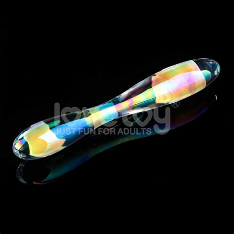 Dildo De Cristal Que Brilla En La Oscuridad Twilight Gleam Double Delight Luxure
