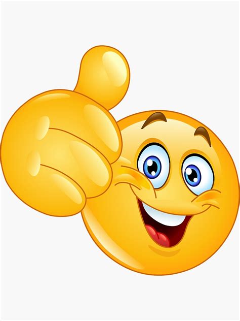 "Thumb up Emoticon" Sticker for Sale by Yael Weiss | Redbubble