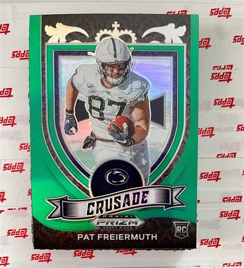 2021 Panini Prizm Draft Picks Pat Freiermuth RC Crusade Insert Green