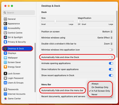 How To Automatically Hide And Show The Dock And The Menu Bar On Your