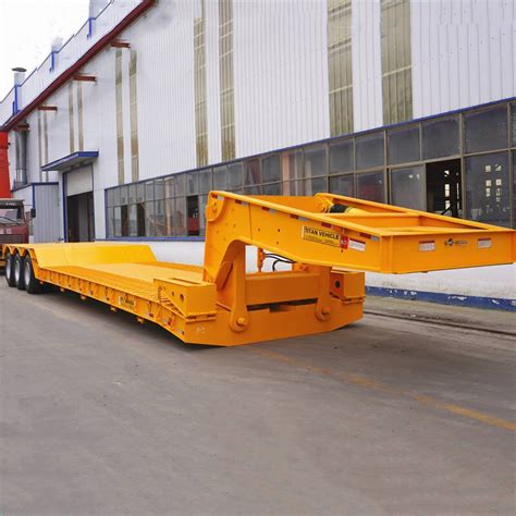 3 Axle 70T RGN Lowboy Trailer For Sale Hydraulic Detachable Gooseneck