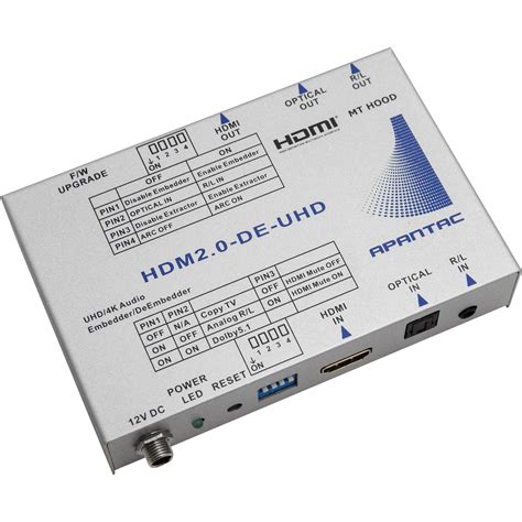 Apantac Hdmi Uhd Audio Embedder De Embedder Hdm De Uhd