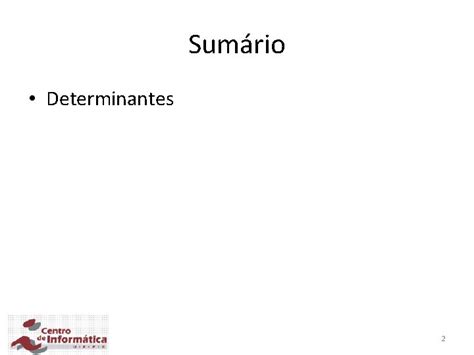 Lgebra Linear Determinante E Matriz Inversa Prof Paulo