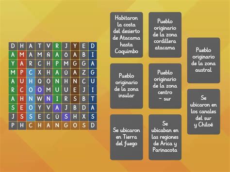 De Pueblos Originarios Sopa De Letras