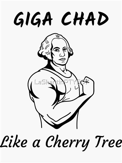 "Giga Chad Face - Washington (Giga Chad Meme)" Sticker for Sale by LaShantinPTY507 | Redbubble