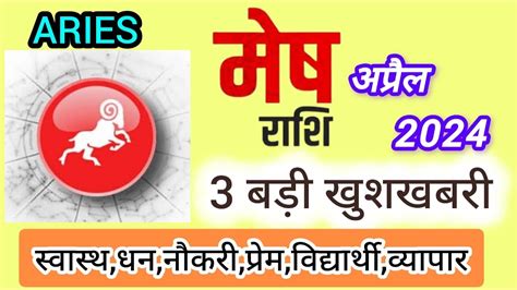 Mesh Rashi April 2024 मेष राशि अप्रैल 2024 Aries April Horoscope