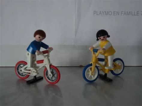 Playmobil Vintage City Life Enfants Bicross Blanc Et Jaune Set De