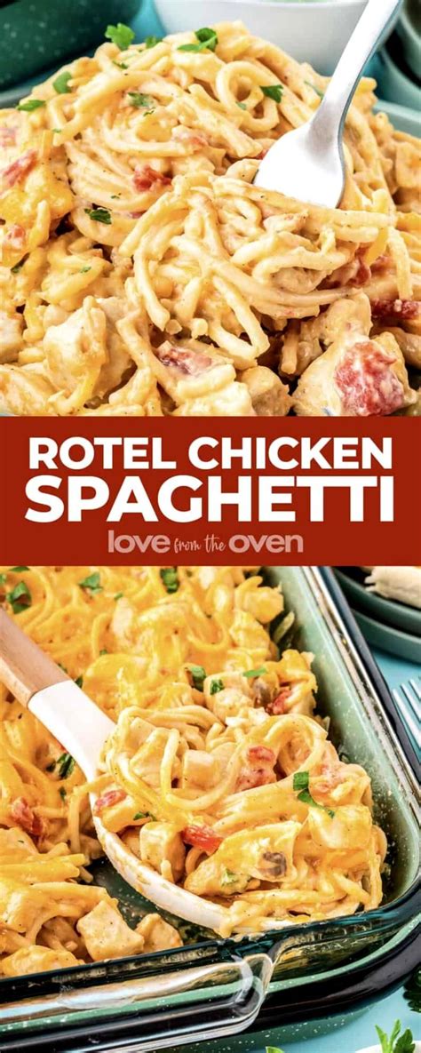 Cheesy Chicken Spaghetti With Rotel Recipe