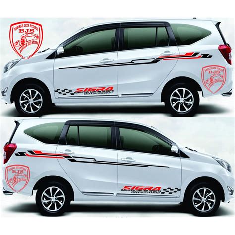 Jual NEW Best Promo Stiker Mobil Sigra Sticker Mobil Calya List