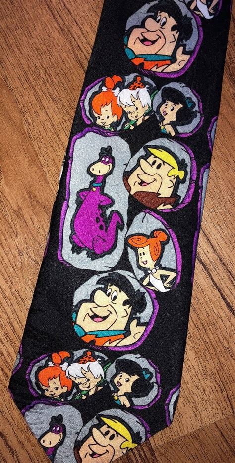 Vintage Hanna Barbera The Flintstones Tie Fred Barney… Gem