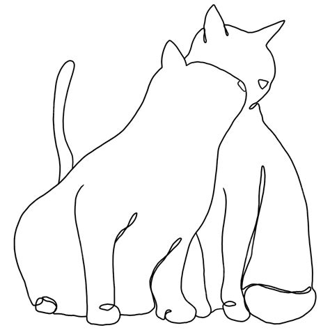 Abstract Line Art White Transparent, Cat Style Simple Abstract Line ...