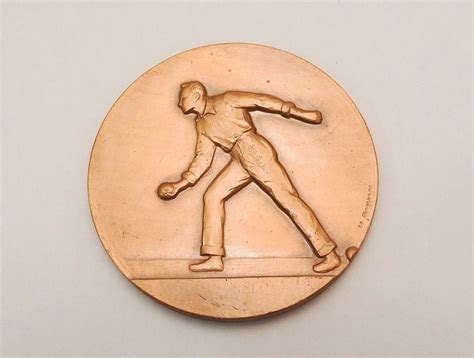 M Daille Bronze Petanque Offert Par Le S Nateur M Fichoux Graveur H