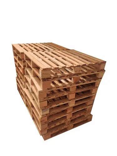 Rectangular 4 Way Industrial Rubber Wood Pallet For Packaging At Rs