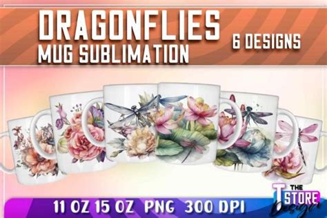 Dragonflies 11 15 Oz Mug Sublimation Graphic By The T Store Design