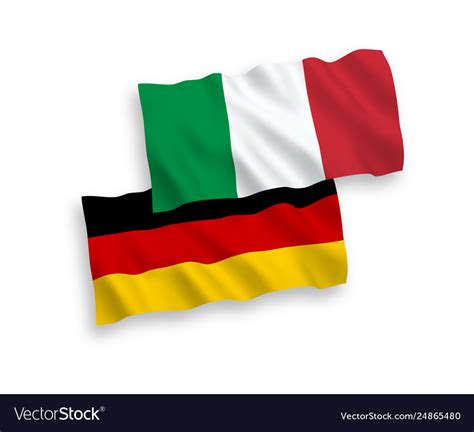 Flags Italy And Germany On A White Background Vector Image