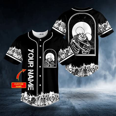 Aio Pride Kissing Skull Custom Name Baseball Jersey Aio Pride