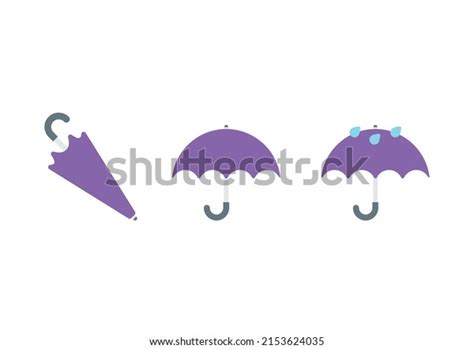 Umbrella Vector Isolated Emoji Set Umbrella Stock Vector (Royalty Free ...