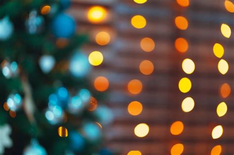 Premium Photo | Christmas lights bokeh