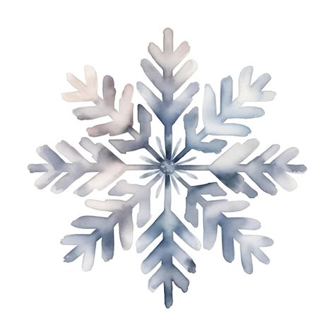 Premium Ai Image Watercolor Snowflake Isolated On White Background