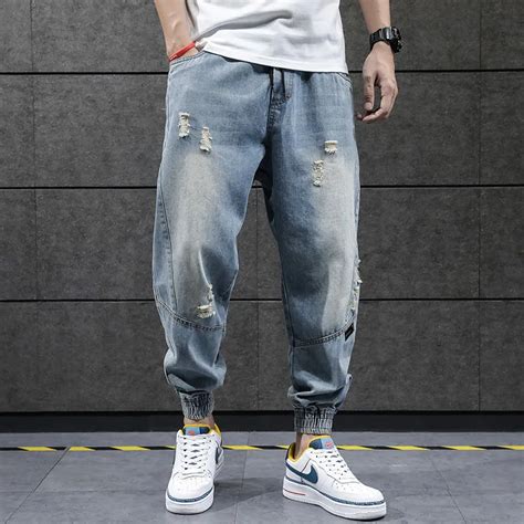 Pantalones Vaqueros Para Hombre Hip Hop Harem Jeans Pantalones Hombre