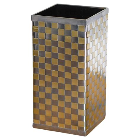 S Umbrella Stand In Brass And Chromed Metal For Sale At Stdibs