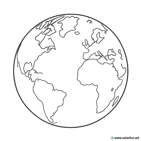 Desenho Do Globo Terrestre Para Colorir E Imprimir