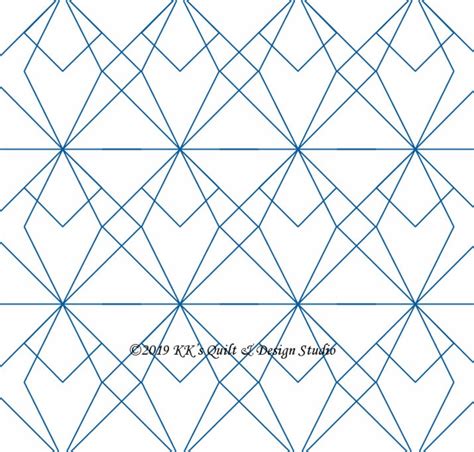 Gems Border Or E2e Longarm Digital Quilting Pattern Edge To Etsy