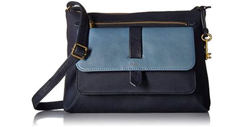 Fossil Kinley Large Crossbody Bag In Navy Blue Lyst