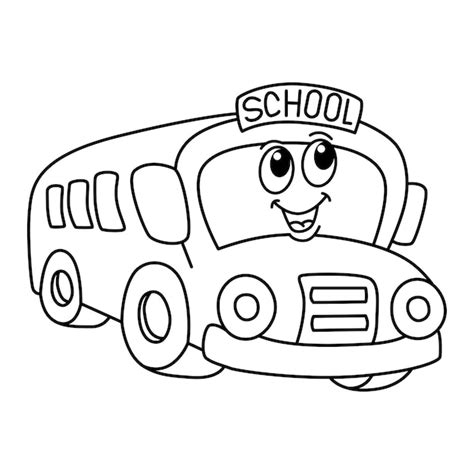 Premium Vector | Funny school bus cartoon characters vector ...