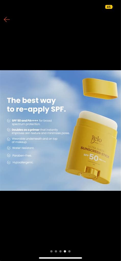 Belo Sunexpert Ultra Sheer Sunscreen Stick Beauty Personal Care